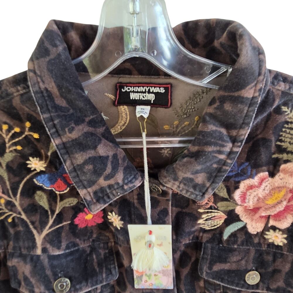 NWT Johnny Was Workshop Mandisa French Leopard Velvet Jacket XL Embroidered - Picture 12 of 15